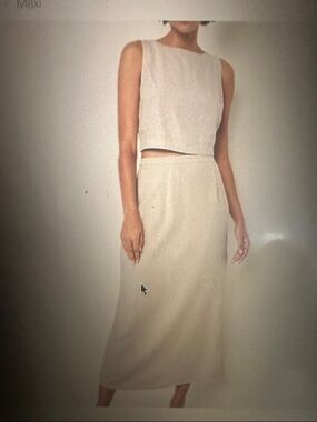 NWT Old Navy Linen Blend Maxi Skirt, size Large